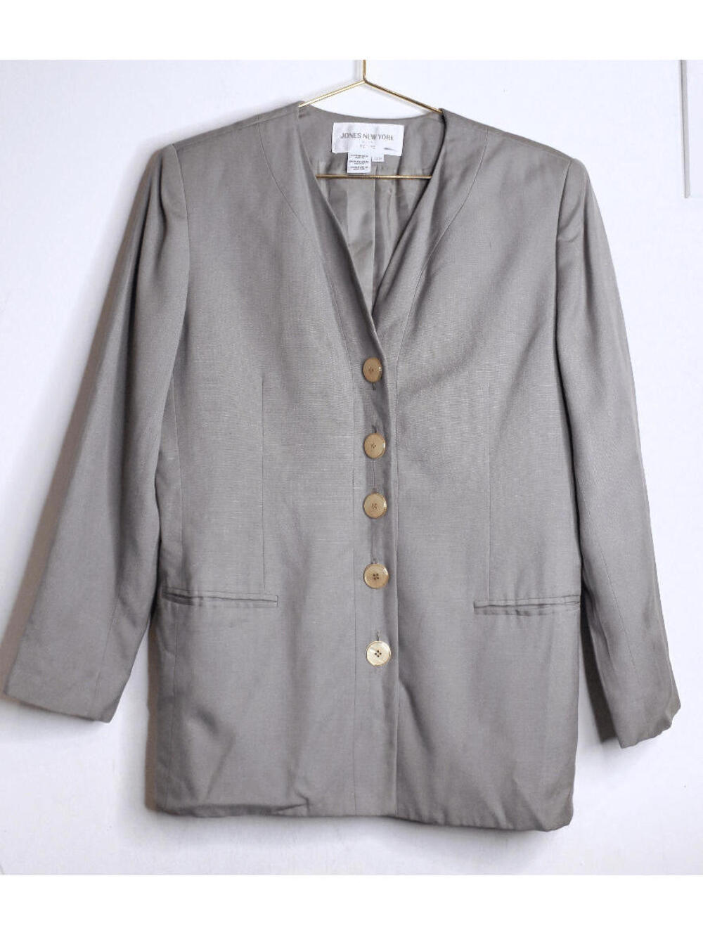VTG Beige Jones NY Blazer - Large